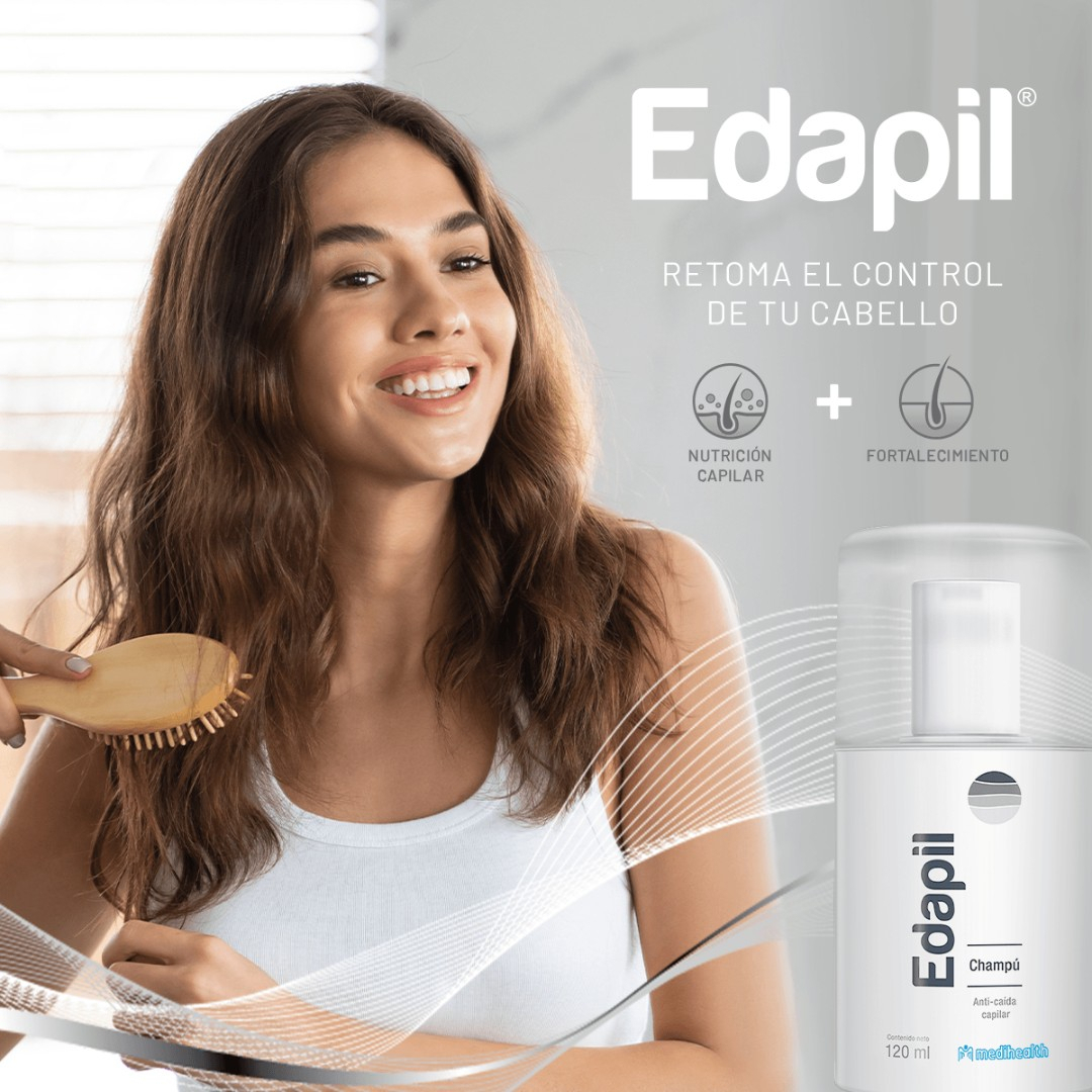 Shampoo Edapil Anticaída 120ml Regeneración Capilar - Imagen 5
