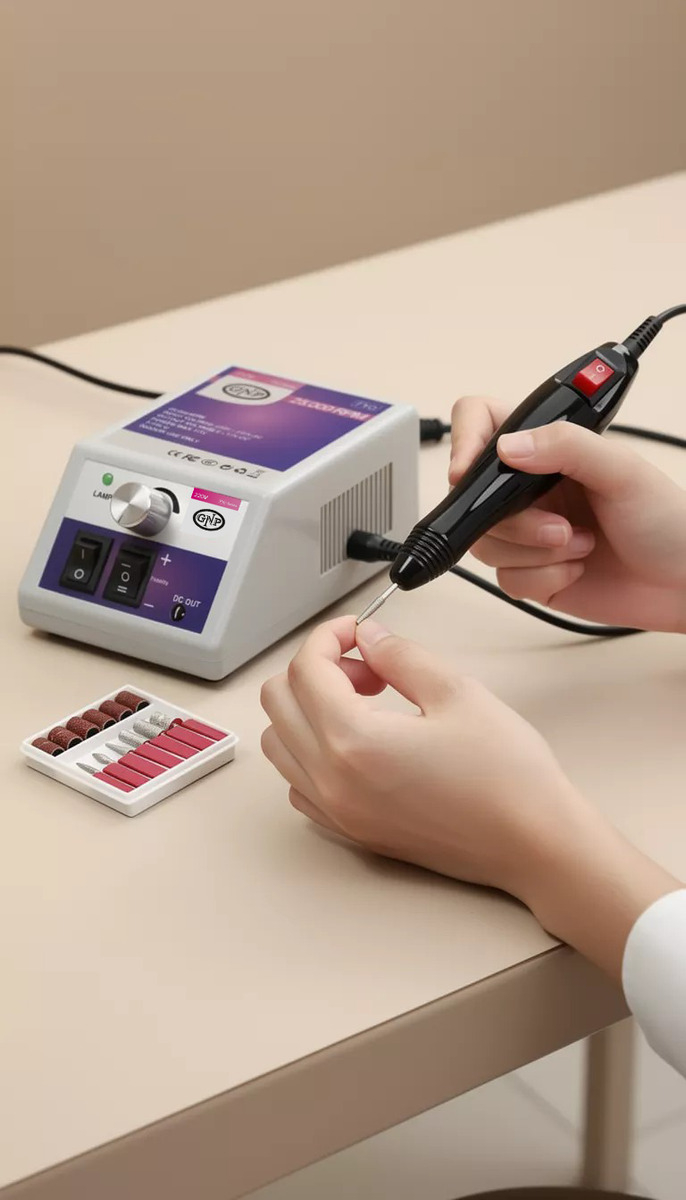 Torno Profesional Gnp 25000rpm Idea Uñas Pedicura Manícura Color Blanco - Imagen 8