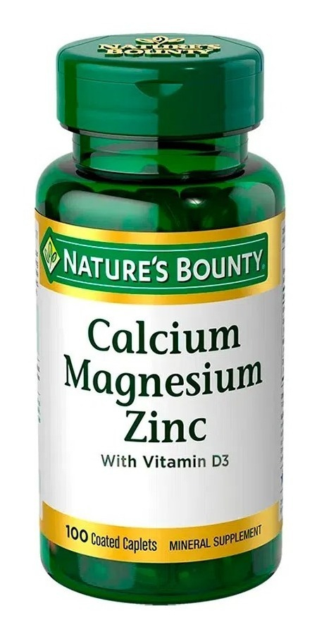 Suplemento En Comprimidos Nature's Bounty Calcium Magnesium Zinc & Vit. D3 En Pote 100 Un Sin Sabor