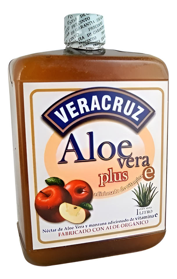 Aloe Vera Bebible Veracruz(R) + Vitamina C | 1 Litro Sabor Manzana