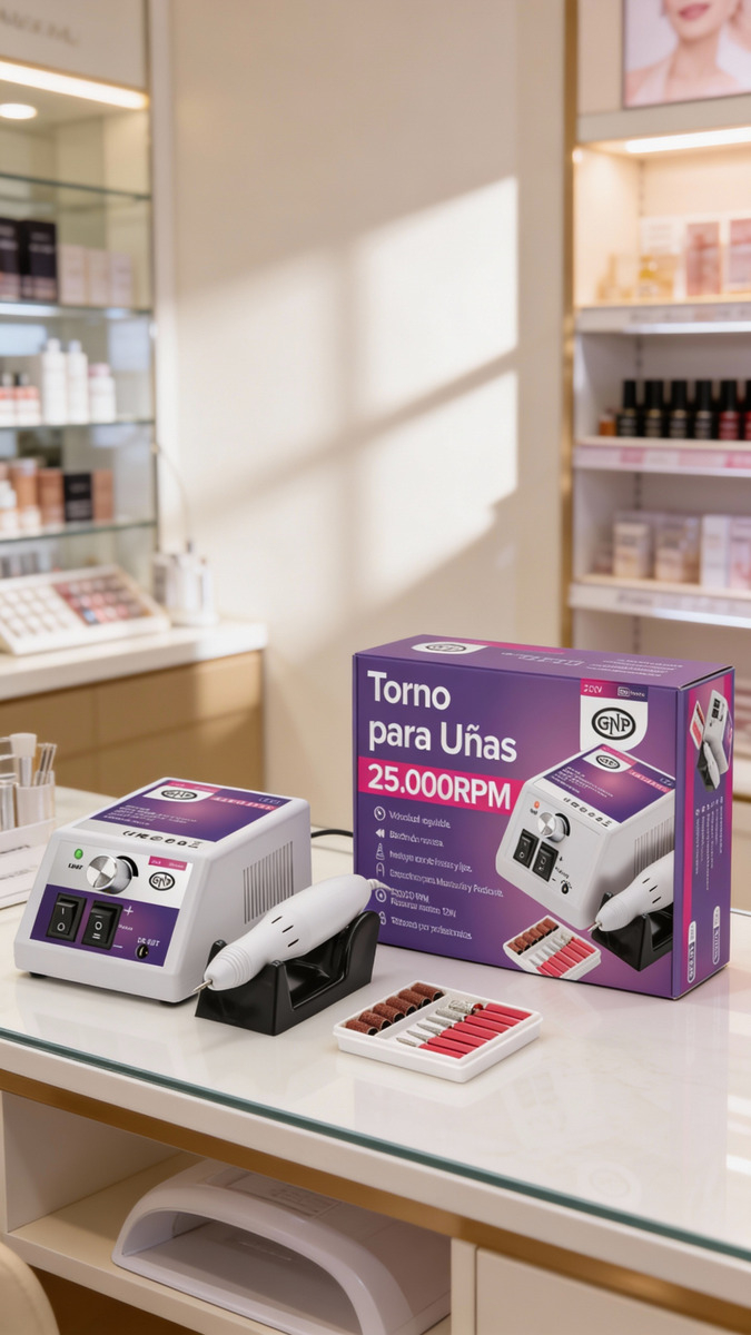 Torno Profesional Gnp 25000rpm Idea Uñas Pedicura Manícura Color Blanco - Imagen 11