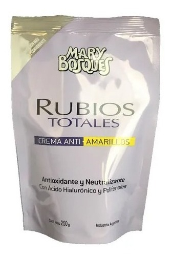 Rubios Totales Crema Anti-amarillos Mary Bosques Doypack 250g. - Imagen 5