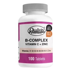 Qualivits B-complex + Vitamina C + Zinc 100 Tabletas Sabor Sin Sabor