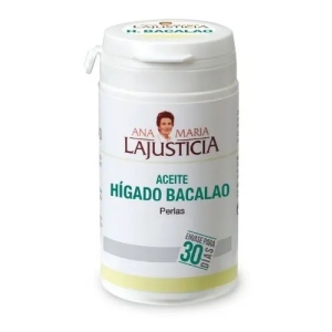 Aceite Higado Bacalao Ana María Lajusticia 90 Perlas Sin Sabor Suplemento Omegas