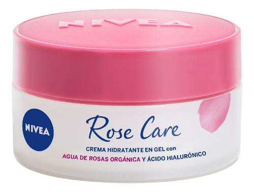 Nivea Crema Facial Hidratante En Gel Rose Care 50 Ml - Imagen 2
