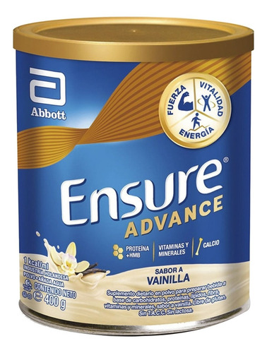 Suplemento En Polvo Ensure Carbohidratos De Ensure Advance Sabor Vainilla X 400g
