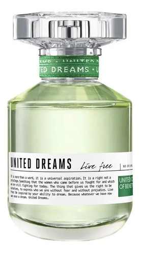 United Dreams Live Free Edt 80ml Para Mujer