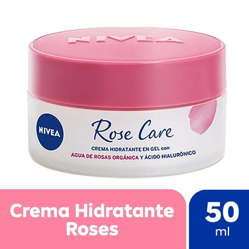 Nivea Crema Facial Hidratante En Gel Rose Care 50 Ml