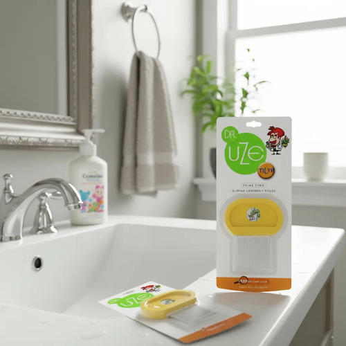 Peine Metal Piojos Pediculosis Liendres Uze Tilyp Mango Lupa - Imagen 3