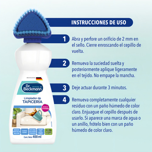 Dr. Beckmann Limpiador De Tapiceria Y Colchones 400ml - Imagen 5
