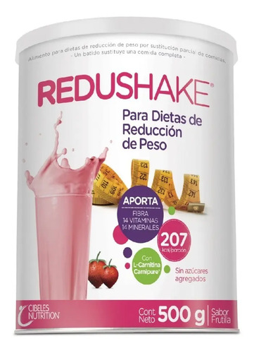 Redushake Batido Para Bajar De Peso Sabor Frutilla 500gr