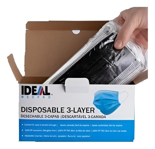 Tapaboca Tripe Capa Varios Colores. Caja 50 Unidades. - Imagen 4