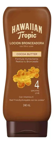 Loción Bronceadora Hawaiian Tropic(R) Cocoa Butter F4 | 240ml