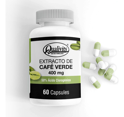 Café Verde 400 Mg X 60 Cápsulas Qualivits(R) Adelgazante Sabor Sin Sabor - Imagen 4