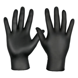 Guantes De Nitrilo Color Negro Talle M X 100