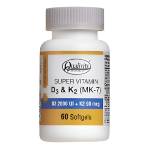Qualivits Super Vitamin D3 + K2 X 60 Cápsulas Blandas