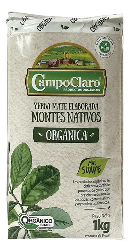 Yerba Mate Organica Campo Claro 1k Suave