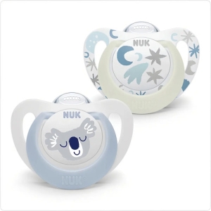 Chupete Nuk Silicona Star Dia & Noche Varon 0-6 Meses 2uni Color 0/6 Koala Celeste