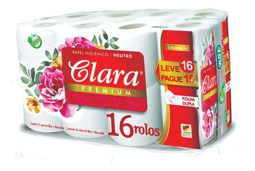 Papel Higiénico Clara Doble Hoja 16 Rollos