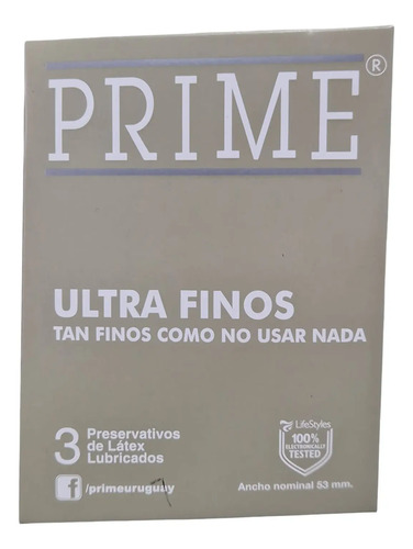 Preservativo Prime Ultrafino X3 Unidades. - Imagen 2