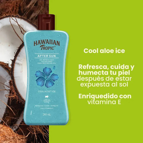 Gel Post Solar Hawaiian Tropic Cool Ice Refrescante Aloe - Imagen 8
