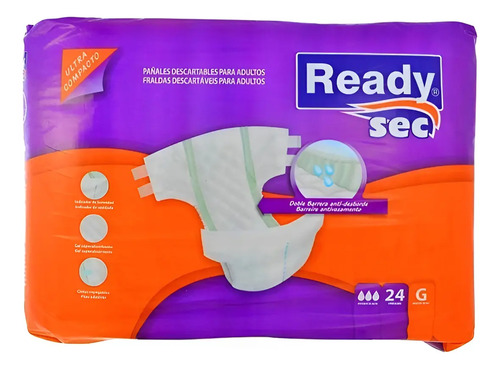 Ready Sec Pañales Para Adultos Talle G X24 Unidades
