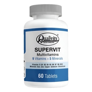 Supervit X 60 Tabs Qualivits(R) | 9 Vitaminas + 5 Minerales Sabor Sin Sabor