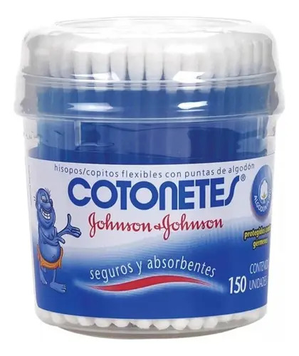 Bastoncillos Flexibles Johnson & Johnson Para Algodón, 150 Unidades