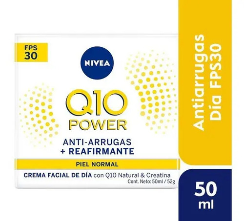 Crema Facial Antiedad De Día Nivea Q10 Power Fps 30 50 Ml Tipo De Piel Todo Tipo De Piel