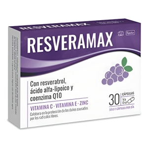 Resveramax(R) X 30 | Resveratrol + Coenzima Q10 + Vitaminas Sabor Sin Sabor