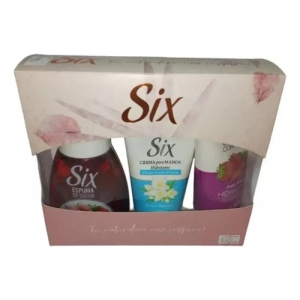 Six Pack Espuma Ducha+crema Hidratante Corp.+crema De Manos