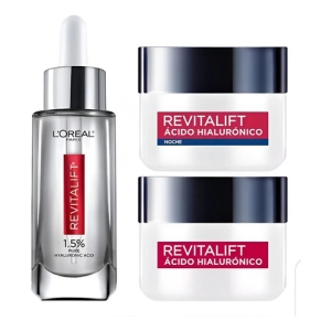Pack Loreal Revitalift Hialuronico Día + Noche + Serum