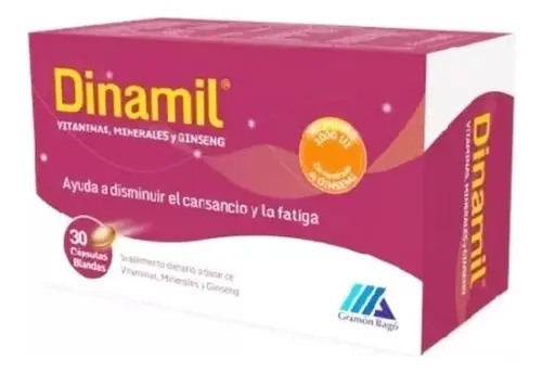 Dinamil 30 Cápsulas Sin Sabor