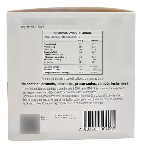 Colágeno Artrosome Hidrolizado , 30 Sobres. Sangar - Imagen 3