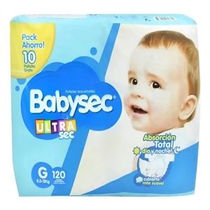 Babysec Ultra Pañal Talle G X 120