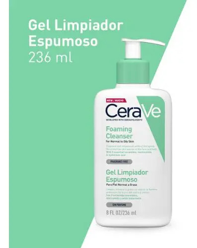 Cerave Gel Facial Limpiador Espumoso X236ml Sangar - Imagen 4