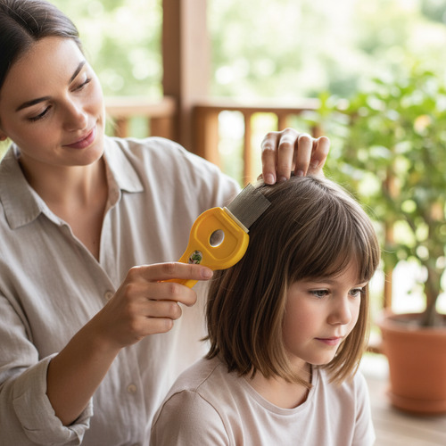 Peine Metal Piojos Pediculosis Liendres Uze Tilyp Mango Lupa - Imagen 4