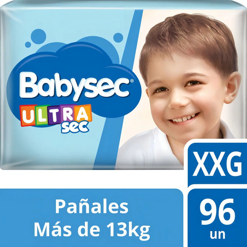 Pañales Babysec Ultra Talle Xxg Paquete Con 96 Unidades Extra Extra Grande (xxg) Sin Género