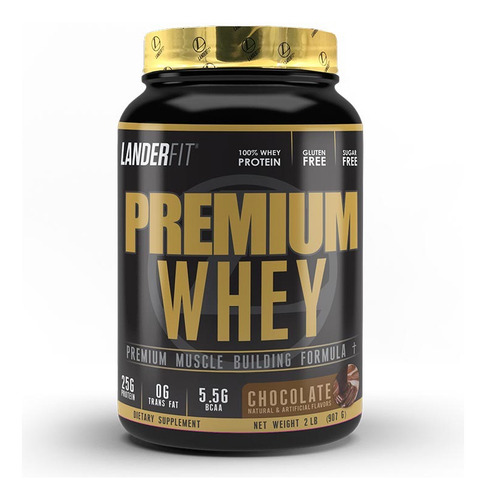 Proteína Wpc Whey Landerfit 2lbs Chocolate Sin Gluten
