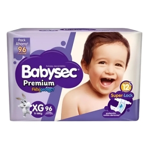 Babysec Premium Pañal Xg X 96 Unidades