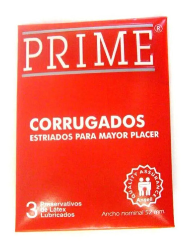 Preservativo Prime Caja X3 Tipo De Preservativo Corrugado