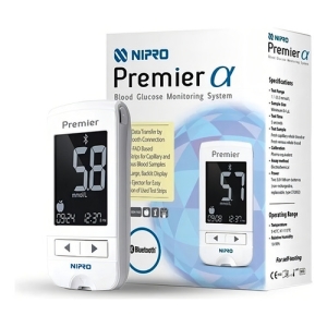 Glucómetro Nipro Bluetooth Glicemia Blanco Con Lancetas Y 10 Tirillas