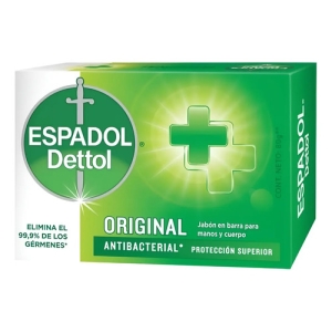 Jabón De Tocador Espadol Original Antibacterial 80 Grs X2 Un