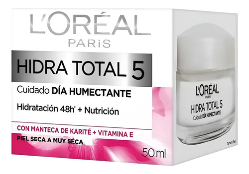Crema Humectante Día L Oréal Paris Hidra Total 5 X 50ml