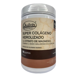 Super Colágeno Hidrolizado Qualivits Sabor Natural + Citrato Magnesio 300g