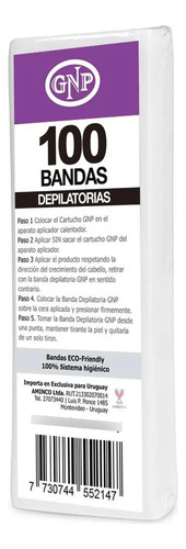 Bandas Depilatorias X100 Unidades Gnp De Tela Profesional - Imagen 2