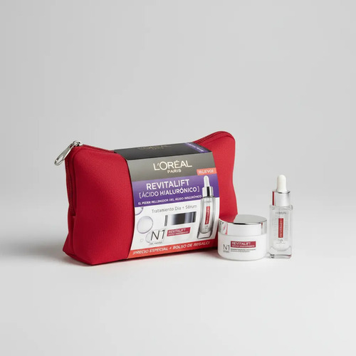 L´oreal Crema De Día Acido Hialuronico + Serum + Nécessaire - Imagen 3