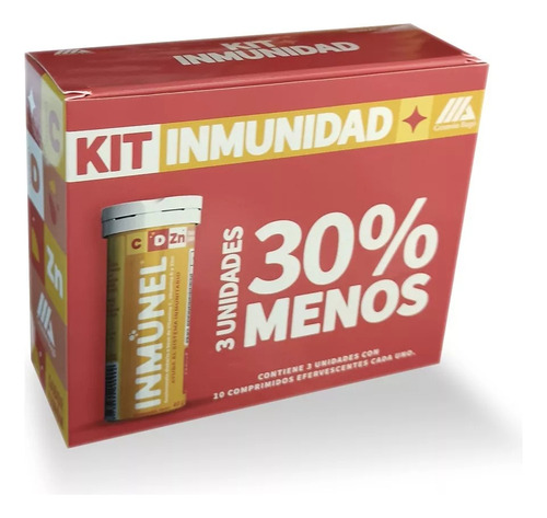 Inmunel(R) Kit X 30 Efervescentes | Vitamina C + D + Zinc