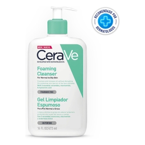 Cerave Gel Limpiador Espumoso De 473ml Normal A Grasa Día/noche