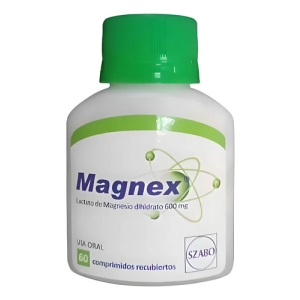 Suplemento Magnesio 600mg Szabo S.a. Magnex 60 Comprimidos Sin Gluten Sin Sabor